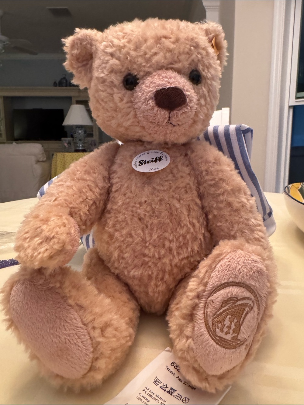 Steiff Classic Beige Teddy Bear Plush - Soft Cuddly Companion